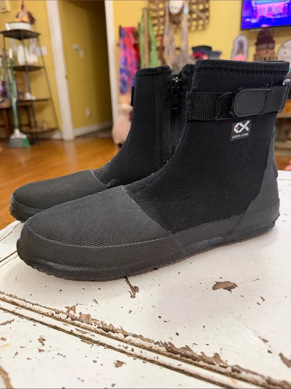 Duck & Fish Neoprene Wading Shoe Boots Unisex Black